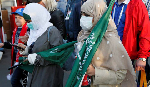 Saudi women are allowed to watch football