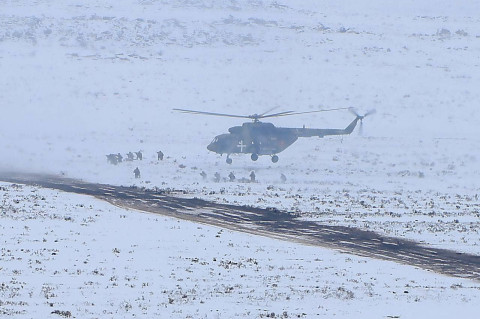 Tactical training at one of military training centers of Ministry of Defense: newest technical means of domestic military industry presented