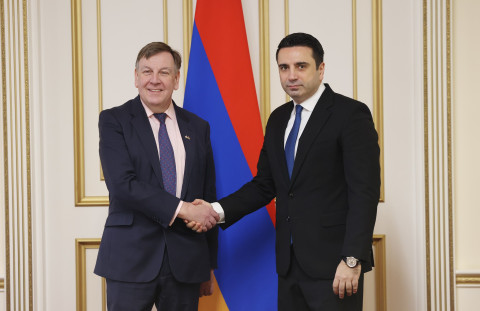 Path of democracy and cooperation with international colleagues are to be our only security system, Alen Simonyan tells British parliamentarians