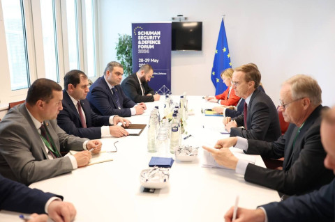 Papikyan Delfine Pronk, Mixael Zilbert və Çarlz Friz ilə regional təhlükəsizliklə bağlı məsələləri müzakirə edib
