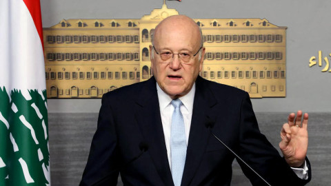 Lebanon's caretaker PM urges Israel to commit to ceasefire, withdraw from the south