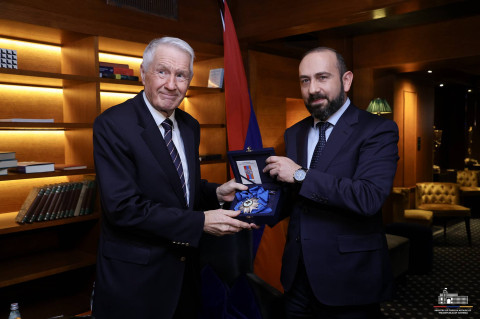 Ararat Mirzoyan awarded former Council of Europe Secretary General Thorbjørn Jagland with Order of Honor of Republic of Armenia