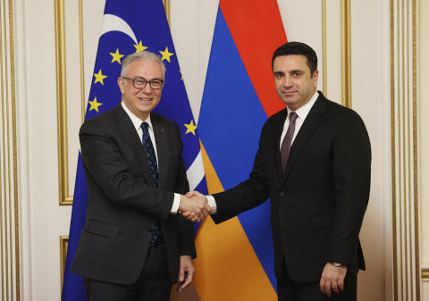 Ալեն Սիմոնյանն ընդունել է ԵԽԽՎ նախագահ Թեոդորոս Ռուսոպուլոսի գլխավորած պատվիրակությանը