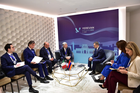 Meeting of Deputy Foreign Minister of Armenia Robert Abisoghomonyan with Senator Ivan Scalfarotto and Special Envoy for South Caucasus of MFA of Italy Gherardo Amaduzzi