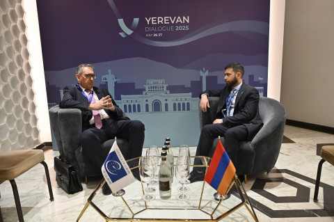 Meeting of Deputy Foreign Minister of Armenia Vahan Kostanyan with Director of Political Affairs and External Relations of Council of Europe Miroslav Papa