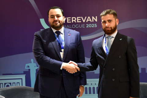 Meeting of Deputy Foreign Minister of Armenia Vahan Kostanyan with Minister of State of Qatar Mohammed bin Abdulaziz Al-Khulaifi
