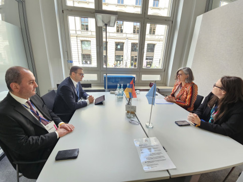 Meeting of Deputy Foreign Minister of Armenia Robert Abisoghomonyan with Executive Director of UN-Habitat Anacláudia Rossbach