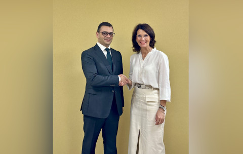 Meeting of Deputy Foreign Minister of Armenia Robert Abisoghomonyan with Parliamentary State Secretary at Federal Ministry for Environment of Germany Rita Schwarzelühr-Sutter