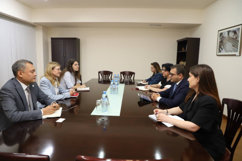 Meeting of Deputy Foreign Minister Robert Abisoghomonyan with Regional Director for Europe and Central Asia of International Labour Organization Beate Andrees