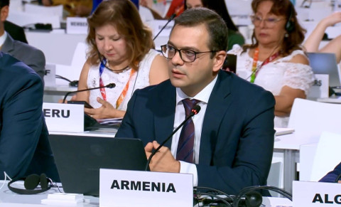 Abisoghomonyan participated and delivered remarks at round table discussion on 'Revitalizing international development cooperation'