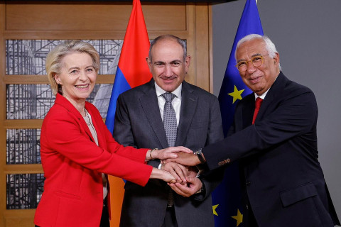 Meeting between Nikol Pashinyan, Antonio Costa and Ursula von der Leyen kicks off in Brussels