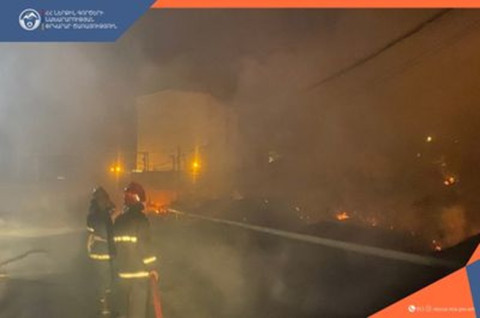 Թբիլիսյան խճուղում այրվել է խոտածածկույթ