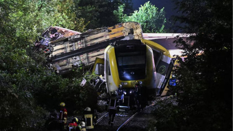 Police assume landslide caused by heavy rain caused train crash that left three dead