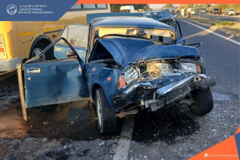 Ավտովթար Մրգաշատ գյուղի մոտակայքում․ վարորդներն ու ուղևորը հոսպիտալացվել են