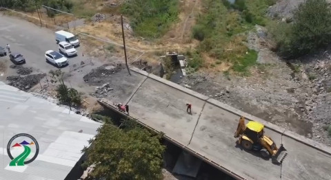Հիմնանորոգվում է Քասաղ գետի վրայով անցնող կամուրջը