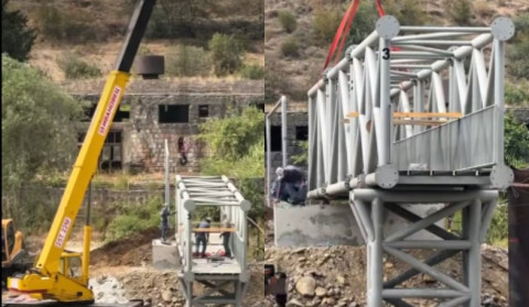 Մեկնարկել են Այրում կայարանի հետիոտնային կամրջի տեղադրման աշխատանքները