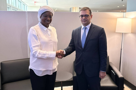 Meeting of Deputy Foreign Minister of Armenia Robert Abisoghomonyan with Executive Director of UNFPA Diene Keita