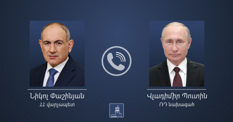 Nikol Pashinyan, Vladimir Putin hold telephone conversation