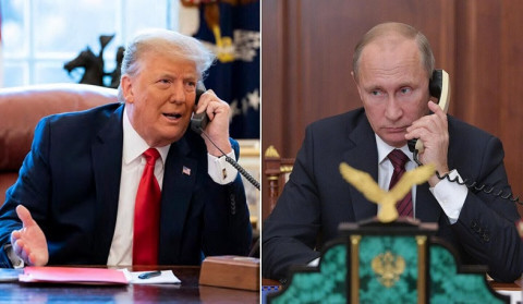 Начался телефонный разговор Дональда Трампа и Владимира Путина