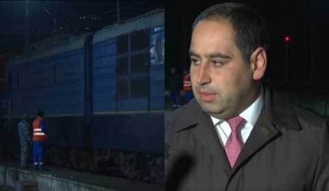 Երկաթուղային ուղով Հայաստան է ժամանում ղազախական հացահատիկով բեռնված գնացքը