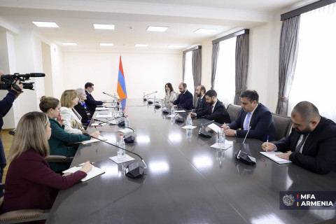Mirzoyan and Allison Hooker discussed issues of developing Armenia-US strategic partnership