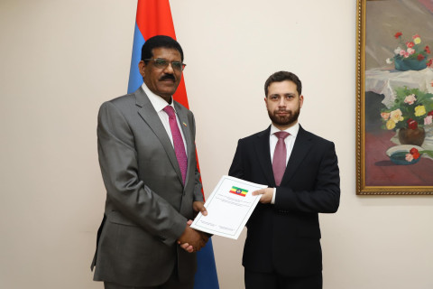 Newly appointed Ambassador of Ethiopia presented copy of his credentials to Deputy Foreign Minister of Armenia
