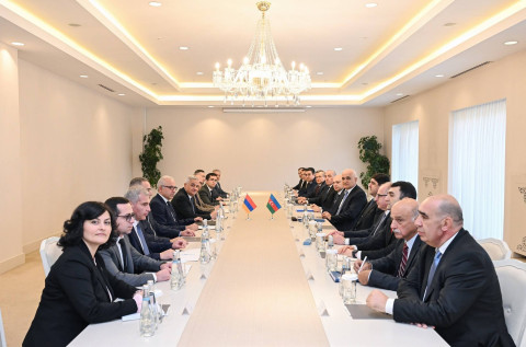 12th meeting of State Delimitation Commission held in city of Gabala, Azerbaijan, chaired by Mher Grigoryan and Shahin Mustafayev