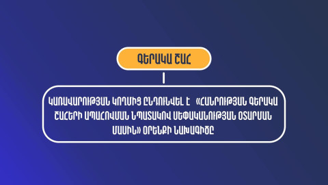 Ընդունվել է «Հանրության գերակա շահերի ապահովման նպատակով սեփականության օտարման մասին» օրենքի նախագիծը