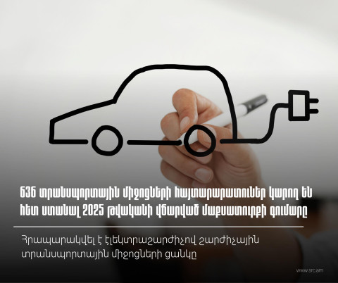 636 էլեկտրաշարժիչով տրանսպորտային միջոցի հայտարարատու կարող է հետ ստանալ 2025-ին վճարված մաքսատուրքը. հրապարակվել է ցանկը