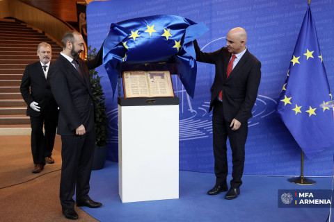 Minister Mirzoyan presented the Secretary General of the Council of Europe Datastanagirk, first Armenian code of law