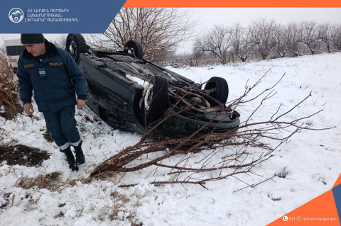 Ավտովթար Երևան-Երասխ ավտոճանապարհին՝ Արարատ բնակավայրի հատվածում․ տուժածներ չկան