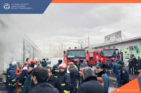 Հրդեհ Կոտայքի մարզի խանութ սրահներից մեկի պահեստում.  դեպքի վայր է մեկնել չորս մարտական հաշվարկ