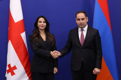 Khudatyan discussed bilateral agenda issues in energy and transport sectors with Mariam Kvrivishvili