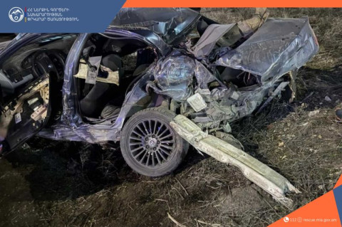 Երևան-Երասխ ճանապարհին «BMW»-ն բախվել է բեռնատարին․ հոսպիտալացված վարորդը մահացել է