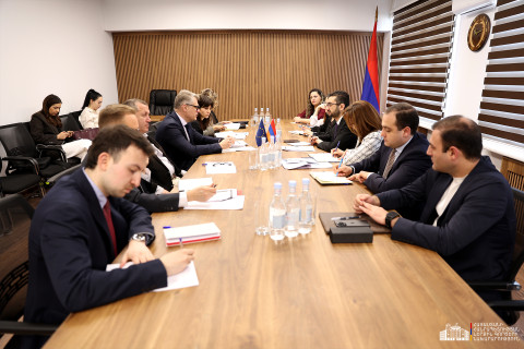 Քննարկվել են սահմանների համալիր կառավարման ռազմավարական նախագծի վերաբերյալ հարցեր․ ՆԳ փոխնախարարն ընդունել է «Թայեքսի» ներկայացուցիչներին