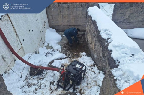 Փրկարարները Ծաղկահովիտ գյուղի տներից մեկին կից օժանդակ շինությունից հեռացրել են մոտ 50 տոննա ջուր