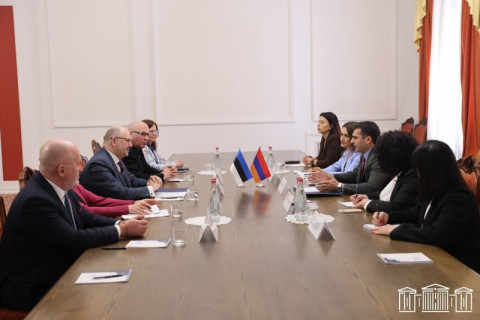 ԱԺ փոխնախագահն Էստոնիա-Հայաստան խորհրդարանական բարեկամական խմբի պատվիրակության հետ քննարկել է համագործակցությանն առնչվող հարցեր