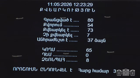 ԱԺ-ն երկրորդ ընթերցմամբ ու ամբողջությամբ ընդունեց թմրամիջոց պահելու, արտադրելու, իրացնելու պատիժները խստացնելու նախագիծը