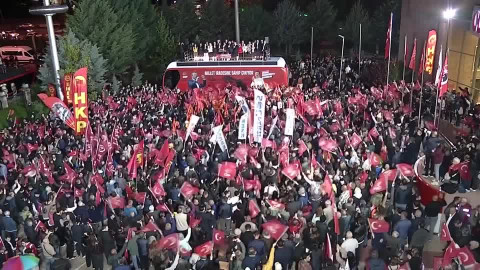 'I am not going anywhere,' says Turkey's ousted opposition leader at rally outside party HQ