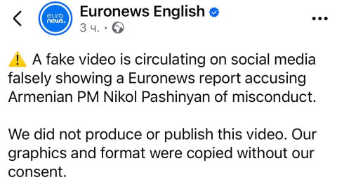 Հերթական հերքումը հրապարակել է Euronews-ը. Նազելի Բաղդասարյանը՝  ապատեղեկատվական արշավների մասին