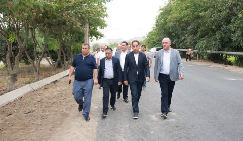 Դավիթ Խուդաթյանն Արարատի մարզում հետևել է ճանապարհաշինական աշխատանքներին