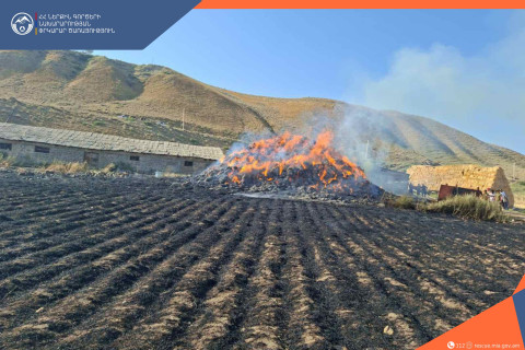 Հրդեհ Ուրցաձոր գյուղում․ հրշեջ-փրկարարներին հաջողվել է կանխել հրդեհի տարածումը