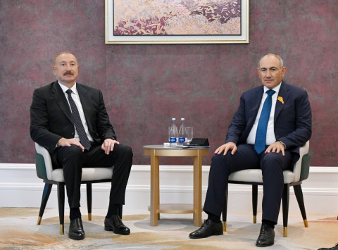 Nikol Pashinyan published a video from his meeting with Ilham Aliyev