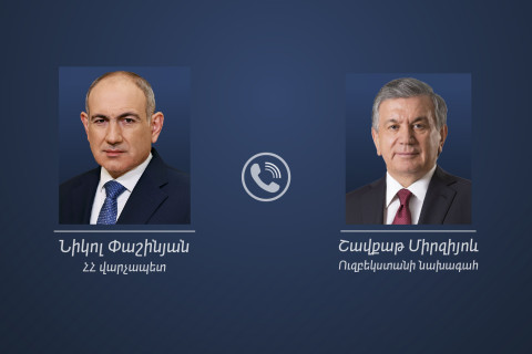 Nikol Pashinyan and Shavkat Mirziyoyev discussed issues regarding expansion of trade and economic ties between Armenia and Uzbekistan