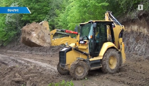 Road construction in Tavush