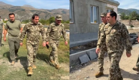 Սուրեն Պապիկյանը զորամասերից մեկում ծանոթացել է նոր ենթակառուցվածքների շինաշխատանքների ընթացքին