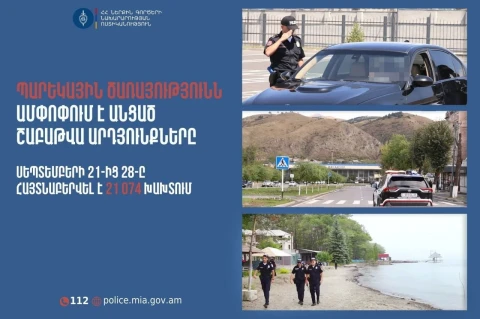 Հայտնաբերվել է 478 ոչ սթափ վարորդ․ պարեկների անցած շաբաթվա ծառայության արդյունքները