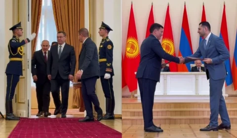 Prime Minister publishes video of Armenian-Kyrgyz document signing ceremony