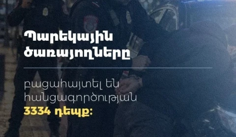 Պարեկային ծառայողները 9 ամսում բացահայտել են 3334 հանցագործության դեպք